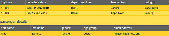 itinerary